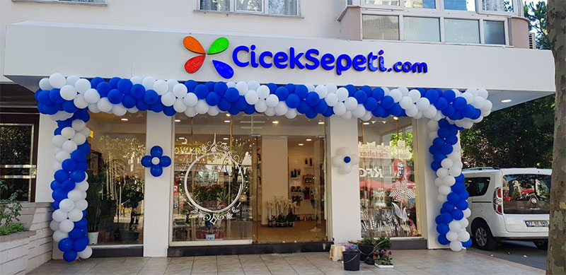 Çiçek Sepeti Balon Süsleme